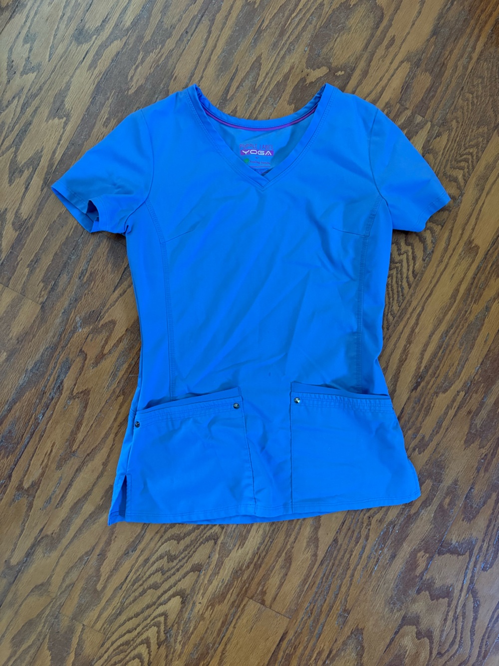Yoga Brand Women’s V-Neck Scrub Top in Bright Blue